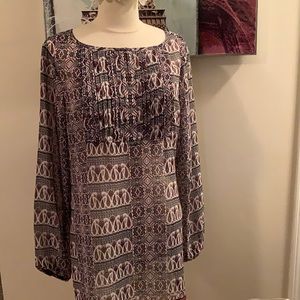 Liz Claiborne Paisley semi-sheer Tunic